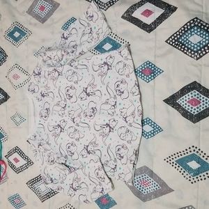 Jumping Beans long sleeve waffle shirt, 24 months, white with dumbo